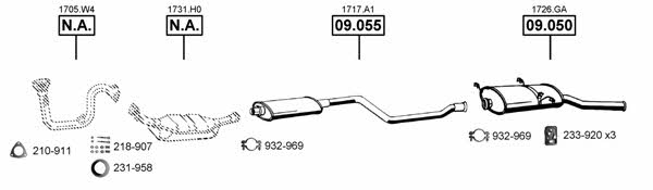 Asmet CI092545 Exhaust system CI092545