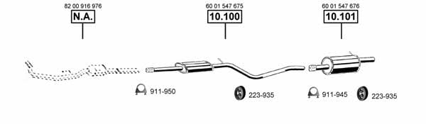 Asmet DA100210 Exhaust system DA100210