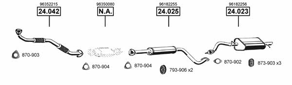 DE240425 Asmet Exhaust system