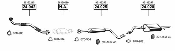 DE240455 Asmet Exhaust system