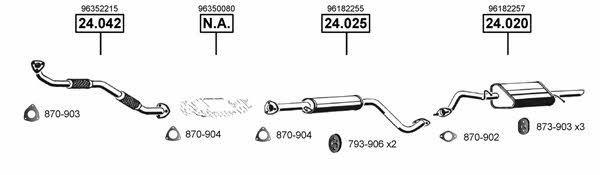 DE240475 Asmet Exhaust system