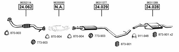  DE241050 Exhaust system DE241050