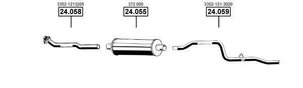 DE242450 Asmet Exhaust system