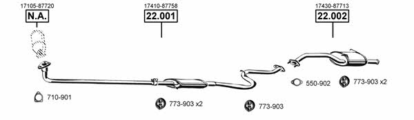 Asmet DH220200 Exhaust system DH220200