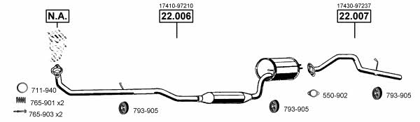  DH220500 Exhaust system DH220500