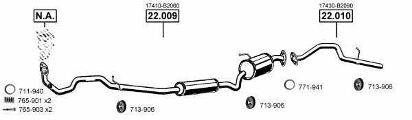 Asmet DH220510 Exhaust system DH220510