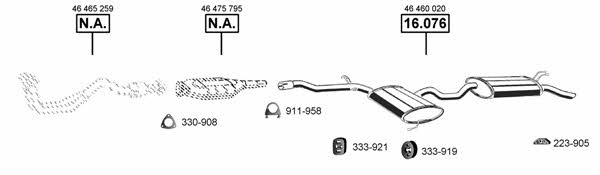 Asmet FI161300 Exhaust system FI161300