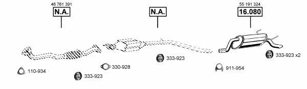 Asmet FI162265 Exhaust system FI162265