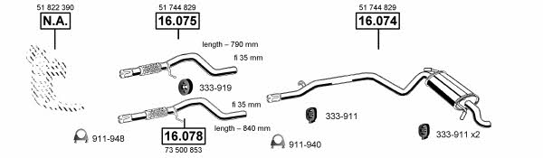 FI162915 Asmet Exhaust system