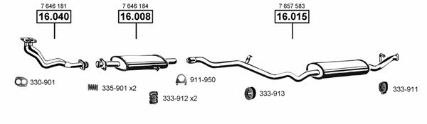  FI163200 Exhaust system FI163200