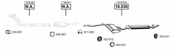 Asmet FI163215 Exhaust system FI163215