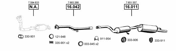 Asmet FI163715 Exhaust system FI163715