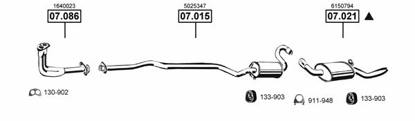 Asmet FO070265 Exhaust system FO070265