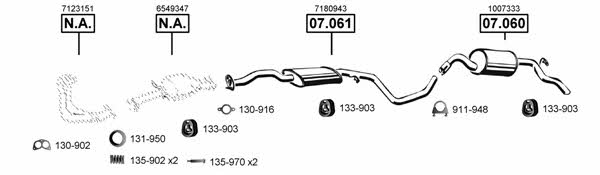 Asmet FO070275 Exhaust system FO070275