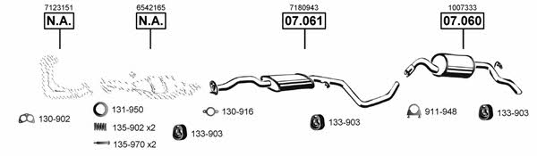  FO070285 Exhaust system FO070285