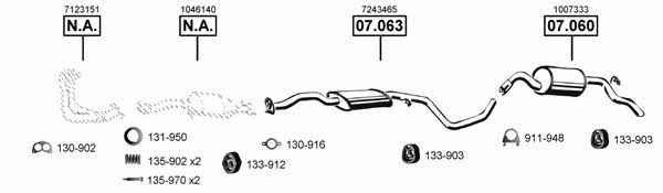  FO070290 Exhaust system FO070290