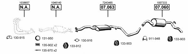 Asmet FO070295 Exhaust system FO070295
