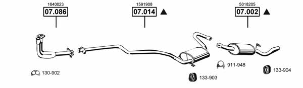 Asmet FO070300 Exhaust system FO070300