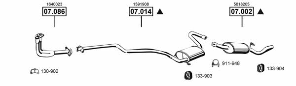 Asmet FO070305 Exhaust system FO070305