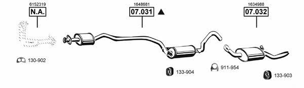 Asmet FO070315 Exhaust system FO070315