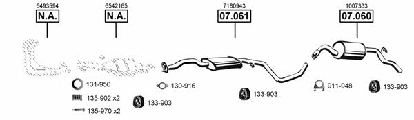  FO070345 Exhaust system FO070345