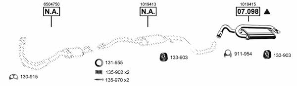 Asmet FO070350 Exhaust system FO070350