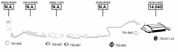 NI141430 Asmet Exhaust system