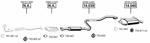 NI141480 Asmet Exhaust system