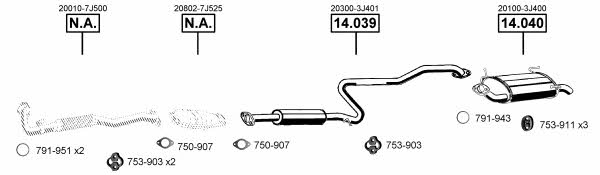 NI141485 Asmet Exhaust system