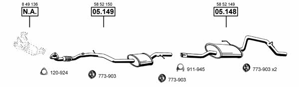 Asmet OP050100 Exhaust system OP050100