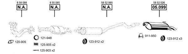 Asmet OP050530 Exhaust system OP050530