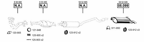 Asmet OP050575 Exhaust system OP050575