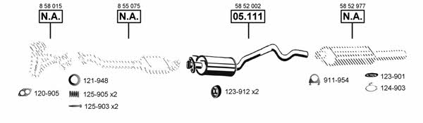 Asmet OP050795 Exhaust system OP050795