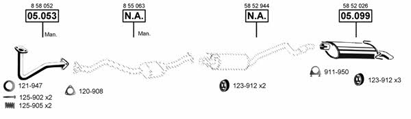 Asmet OP050875 Exhaust system OP050875