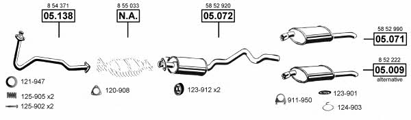 Asmet OP050910 Exhaust system OP050910