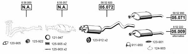 OP050955 Asmet Exhaust system