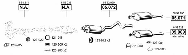 OP051000 Asmet Exhaust system