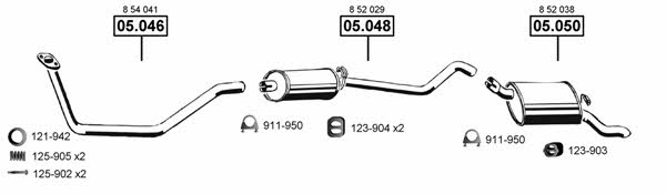 Asmet OP051910 Exhaust system OP051910