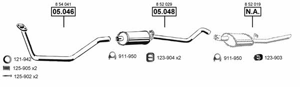 Asmet OP052105 Exhaust system OP052105