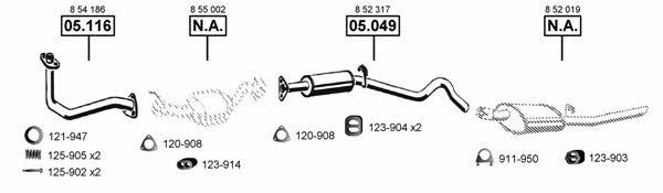 Asmet OP052130 Exhaust system OP052130