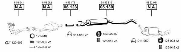  OP052340 Exhaust system OP052340