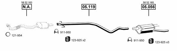 OP052550 Asmet Exhaust system