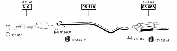 OP052555 Asmet Exhaust system