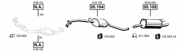 Asmet OP054335 Exhaust system OP054335