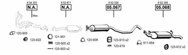 Asmet OP054875 Exhaust system OP054875