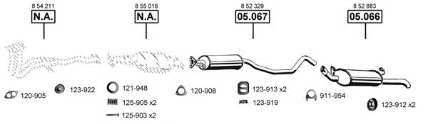  OP055040 Exhaust system OP055040