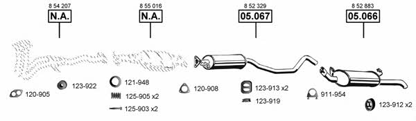  OP055070 Exhaust system OP055070