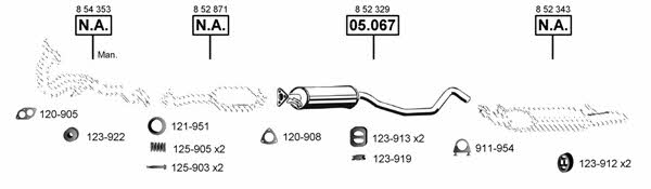  OP055090 Exhaust system OP055090