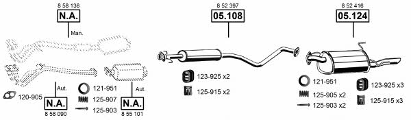 Asmet OP055205 Exhaust system OP055205