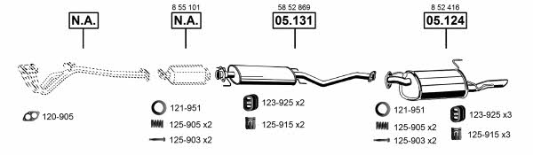 Asmet OP055225 Exhaust system OP055225